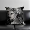 Singer L-Lady Gaga Mayhem Pillow Case Anti-Dustmite Pillowcase Invisible Zipper Silky Short Plush Sofa Cushion Cover