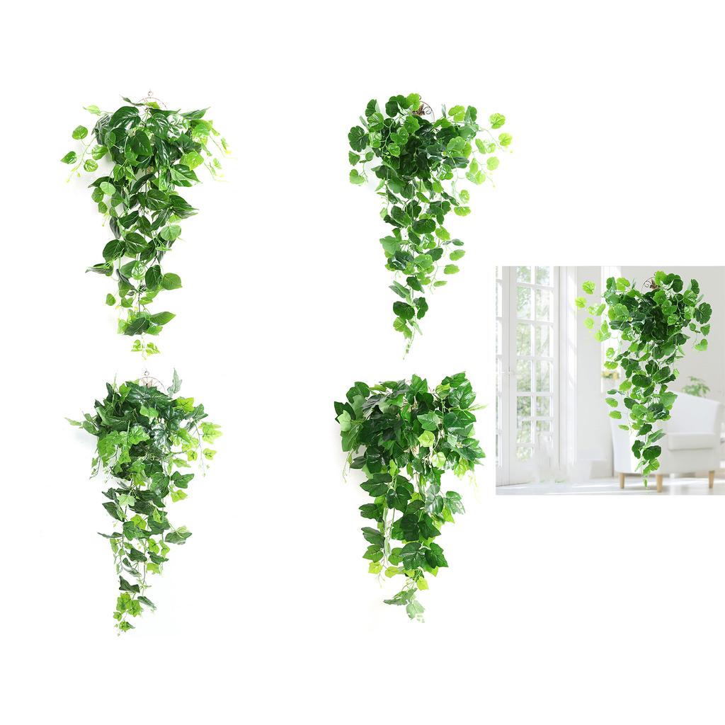 Faux Plant Wall Hangings Artificial Plant Wall Hangings Lifelikes Foliage 4 Styles Fakes Hangings Plant for Indoor