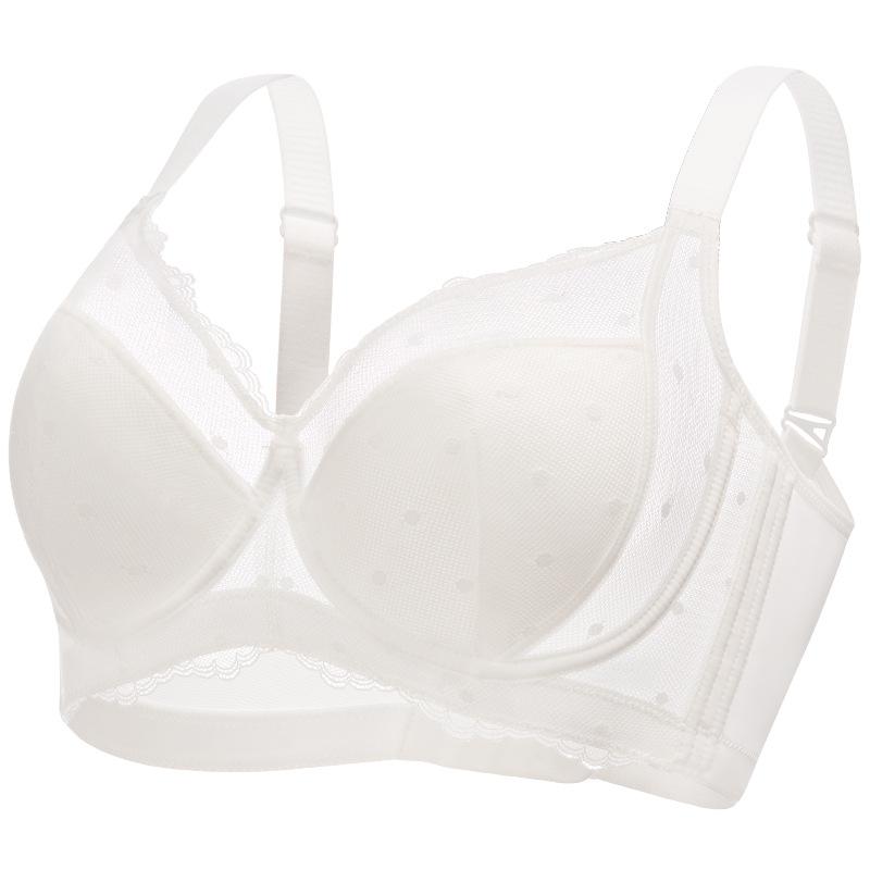 Large size underwear women's big breasts show small sexy lace fat mm upper support gathers and collects secondary breasts to prevent sagging thin