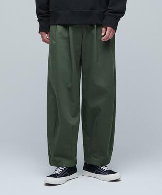Cotton Wide Balloon Pants [Sage Green]