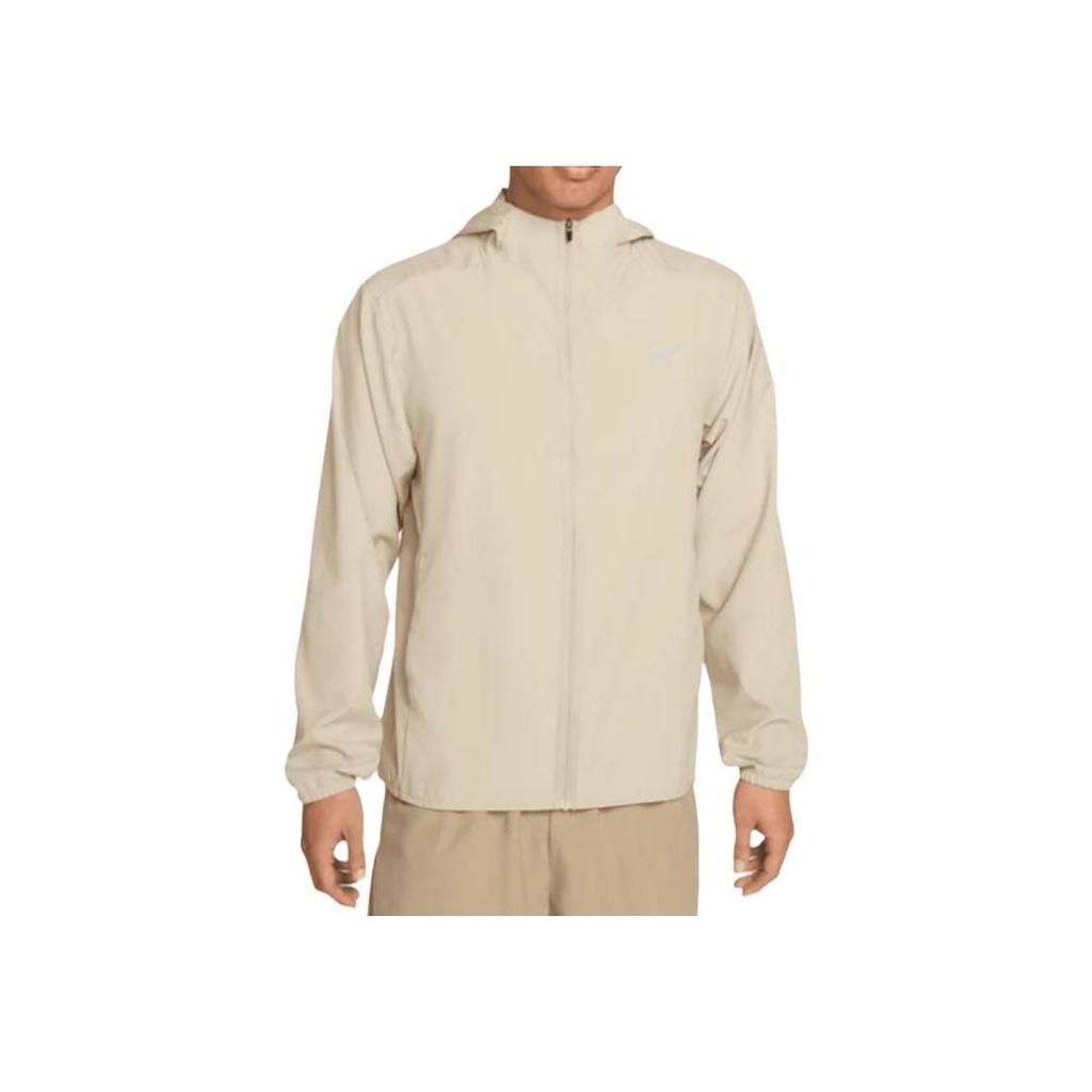 Nike Solid Color Hooded Zip Jacket Men Jackets Beige FB7483-251