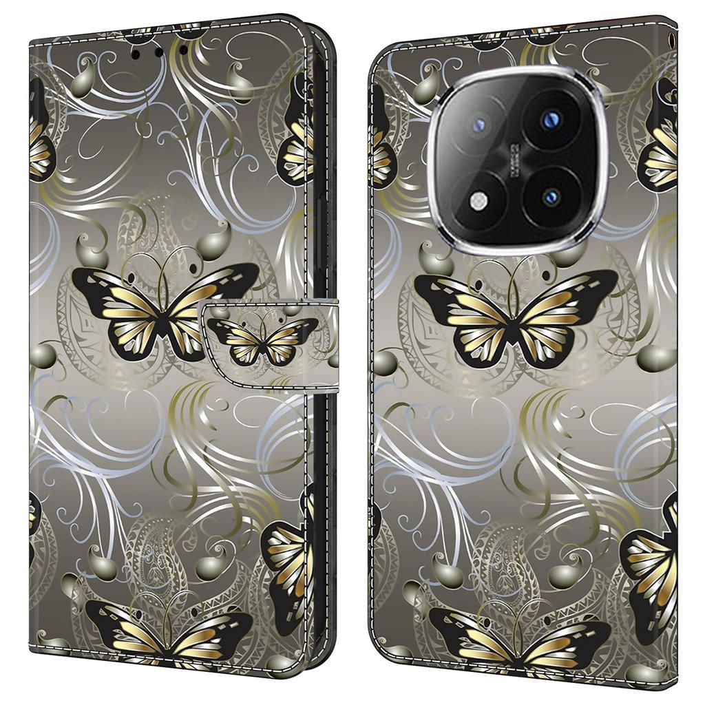 For Xiaomi Redmi Note 14 Pro+ 5G Case Wallet Stand Pattern Printing PU Leather Flip Phone Cover