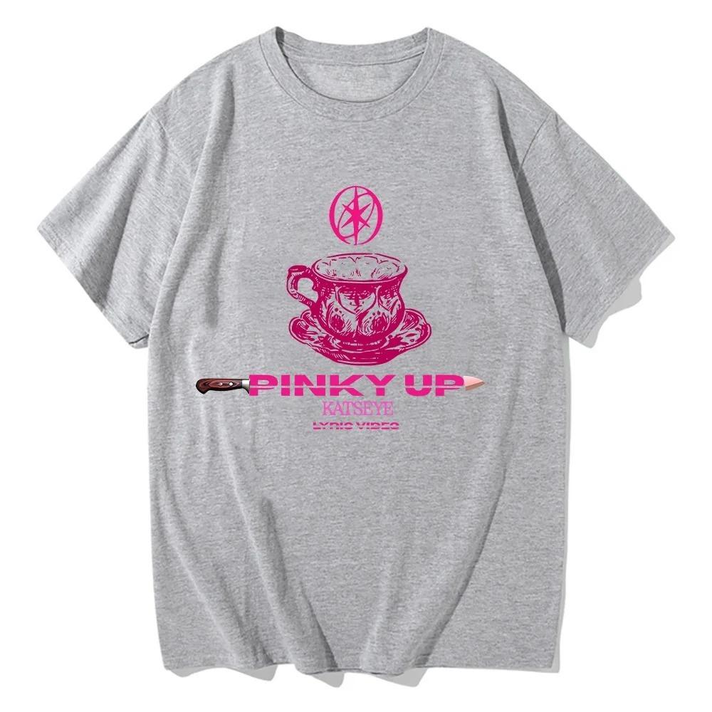 Καλοκαιρινή Μόδα 2026 Νέα Βαμβακερά T-shirts KATSEYE PINKY UP T-shirts Γυναικεία Ανδρικά Άνετα Αναπνέοντα Ρούχα Δώρο για Φανς Τέλειο Y2K Tee