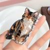 Hair Claw with High-Elastic Spring, Cat Mammoth Lizard Pattern Hair Clip with Ice-Cracked Pearlescent Texture, Firm Grip Shower Back Head Hair Claw