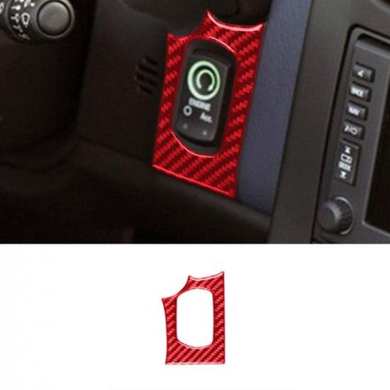 Luxury Red Carbon Fiber Front Start Button Panel Sticker For Corvette C6 05-13