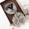 2025 Autumn Elegant Print Silk Crepe Scarf - Mulberry Square Shawl and Sunscreen Accessory for Women