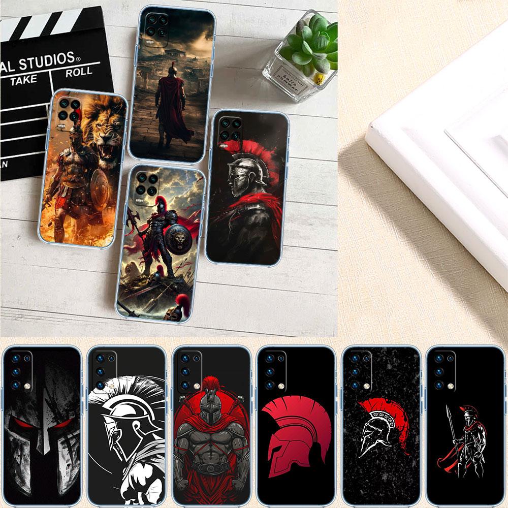 CJ96 Spartan Warrior Soft Shell Transparent Phone Case for Motorola Moto G7 G8 G9 G84 G85 G73 G24 G15 Z2 Play Power Plus