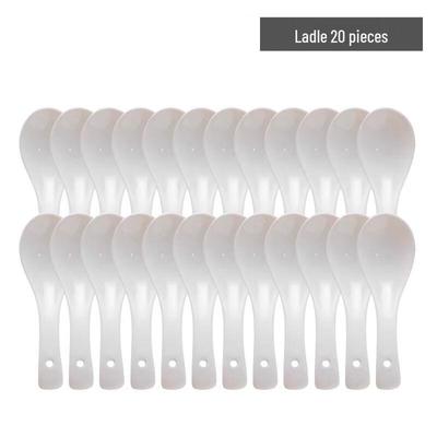 Ceramic Small Soup & Porridge Spoons, 20-Pack