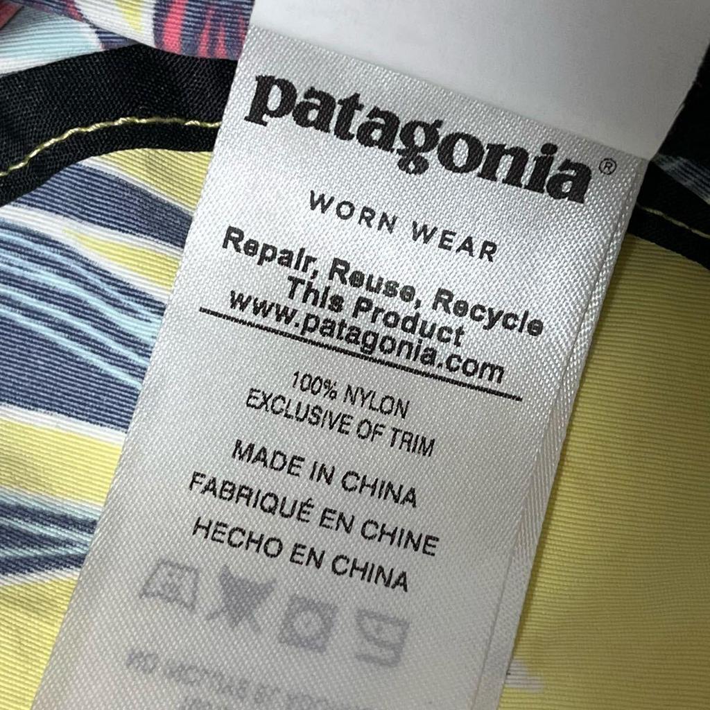 Used [Super Good Condition] Patagonia Water Repellent & Strongest UV Protection UPF50+ Foldable Trim Brim Hat Yellow All Over Pattern Unisex Size S