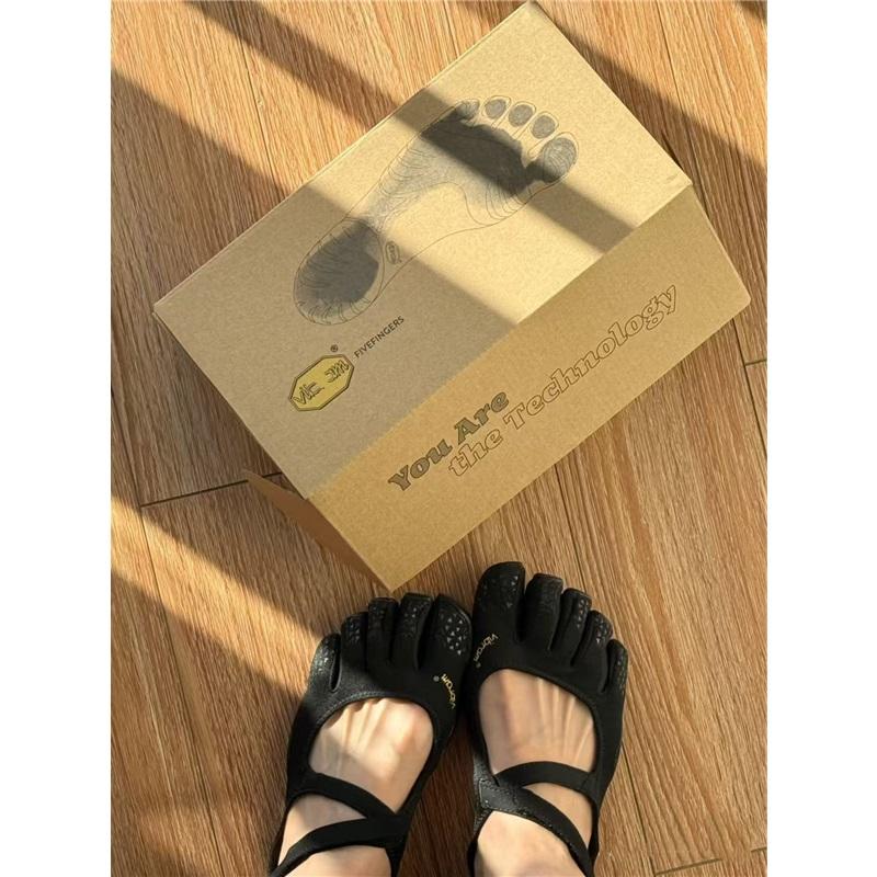 Pantofi de Yoga cu 5 Degete pentru Femei Anti-Alunecare Pantofi de Fitness Barefoot Respirabili cu Curea Încălțăminte de Antrenament Pentru Pilates Dans Sală