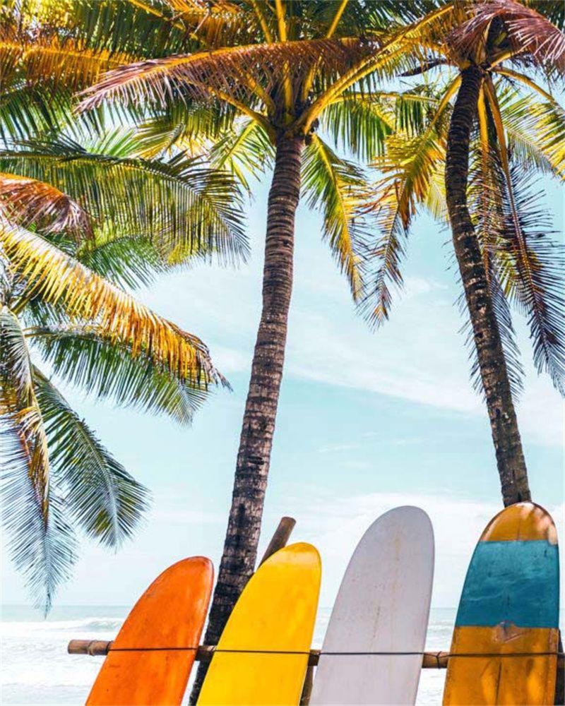 

RUOPOTY DIY рамка для рисования по номерам, морская стена, уникальный подарок, ручная роспись, картина по номерам, дерево для гостиной 40x50cm NO Frame