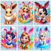 Rabbit Ear Eevee Frozen Anna Elsa Diamond Painting New Full Diamond Cute Girly Style Handmade DIY Diamond Embroidery Material Pack