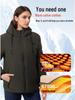 Men's Smart Heated Winter Jacket with Hood - Warm, Constant Temperature, Cold-Proof Cotton Coat
