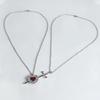 European & American Heart Pendant Couple Necklace with Sword Design