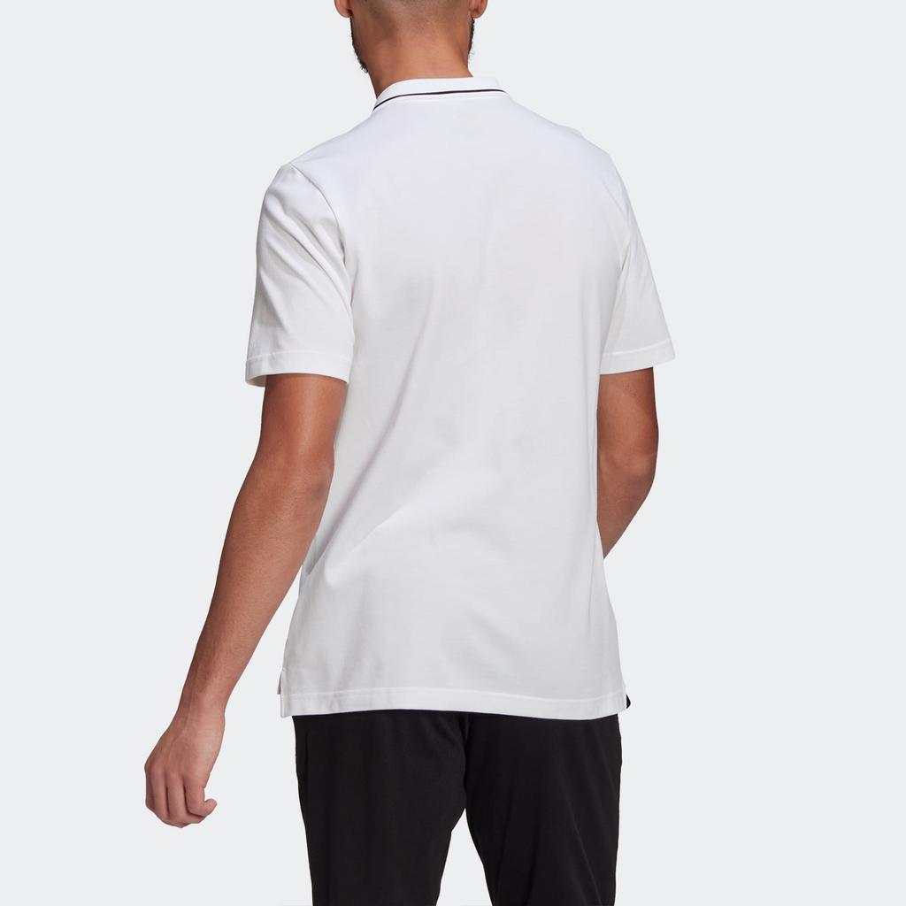 adidas Polo Shirts Men's White Polo Collar Moderate Straight Fit GK9221