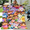 1pc Blanket D-Doras The Explorer1 Print Design, Lightweight Blanket for Sofa, Bed- Soft &Warm, Gift for All Seasons Like Christmas, Halloween