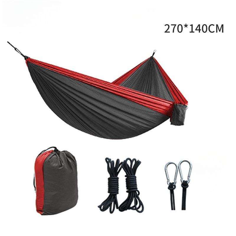 Hammock Nylon Ultra-light Nylon Silk Fabric Parachute Fabric Color-block Single/Double Person Hammock Outdoor Camping 270*140cm