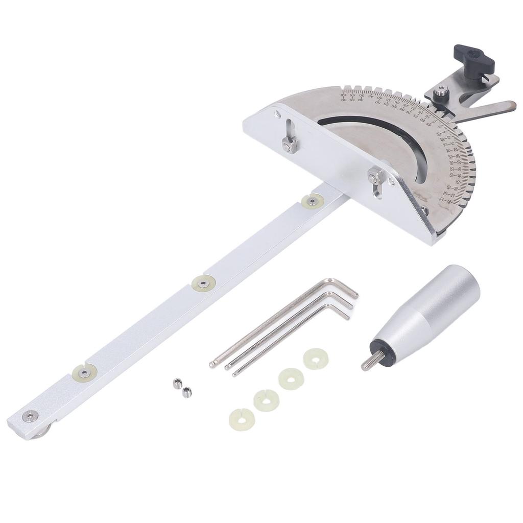 Ecartament de tăiere a ferăstrăului de masă, unghi reglabil, scară clară, aliaj de aluminiu de înaltă precizie pentru prelucrarea lemnului