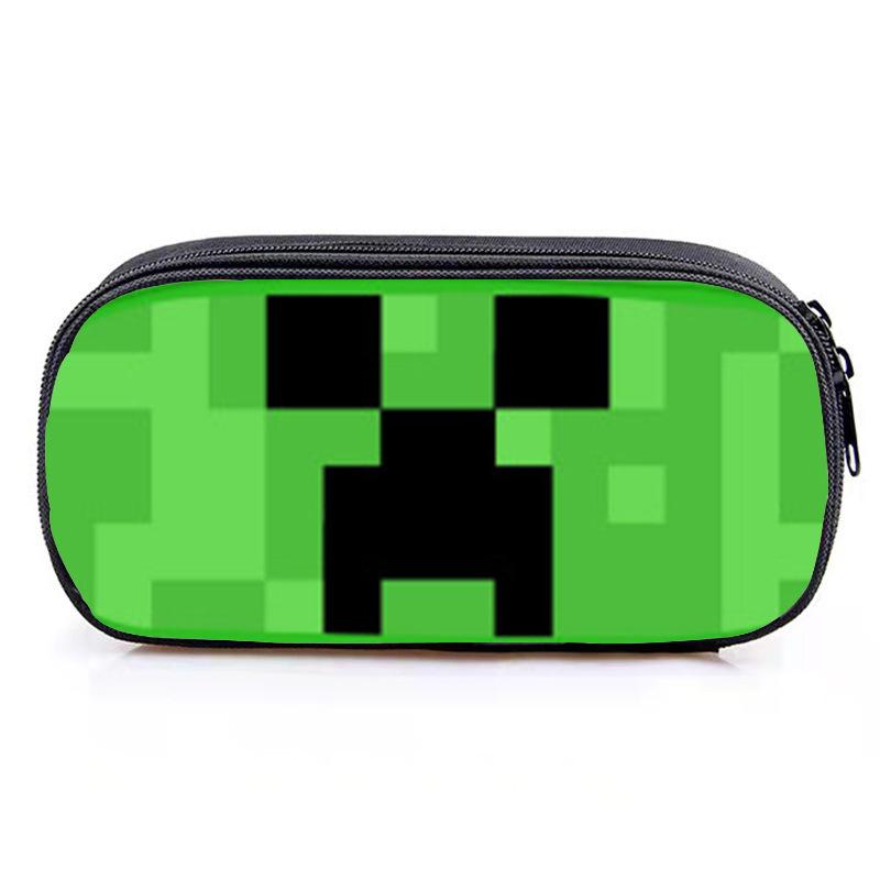 Minecraft Game Student Large Capacity Pencil Bag Stationery Bag Cartoon Pencil Bag Storage, Stationery Box