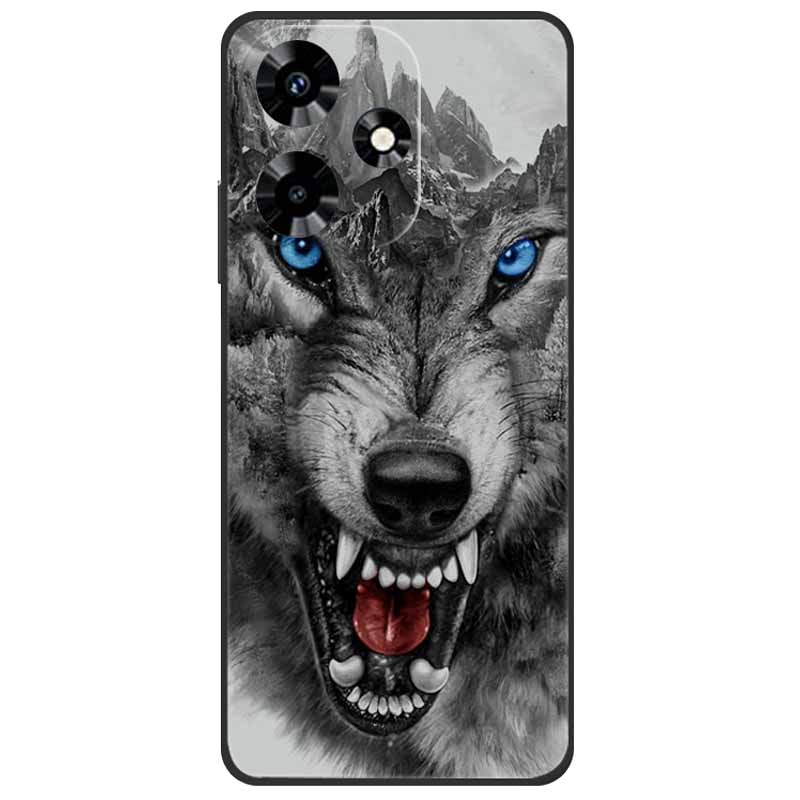 For Infinix Hot 30i NFC Case X669D Silicone Wolf Lion TPU Soft Fundas For Infinix Hot 30i X669C Hot30i 2023 Protector Black Capa