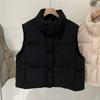 Corduroy spring autumn and winter new vest fashion stand-up collar loose short cotton vest outer wear vest