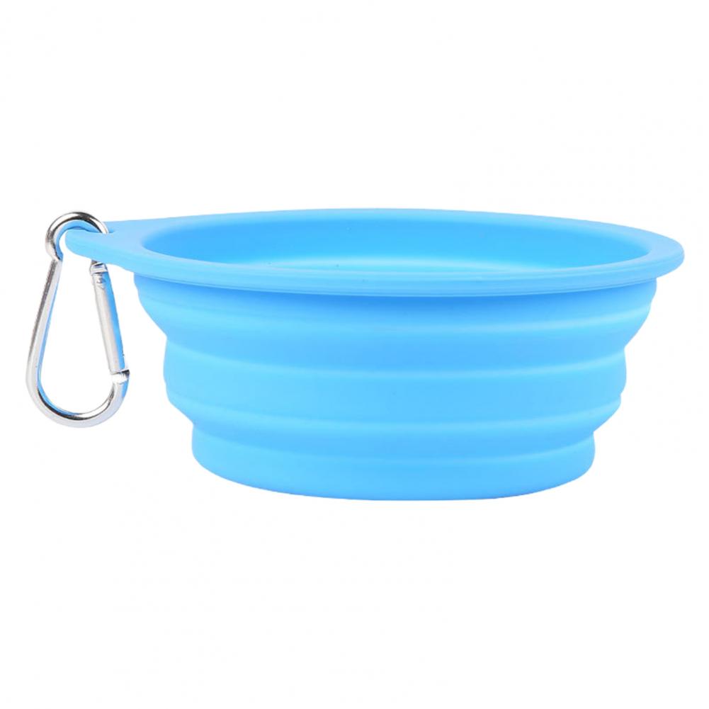 600ML Pet Bowl Collapsible Dog Pet Folding Silicone Bowl Dog Bowls Portable Food Container Feeder Dish Bowl Pet Supplies