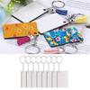 40Pcs Heat Pressed Keychain Blanks Versatile Key Rings for DIY Crafts Supplies
