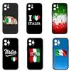 Italie Drapeau Italia Housse Souple en Silicone pour Apple iPhone 15 14 Plus 13 12 Mini Pro Max XR + 13Pro 14+ 15+ Coque de Téléphone