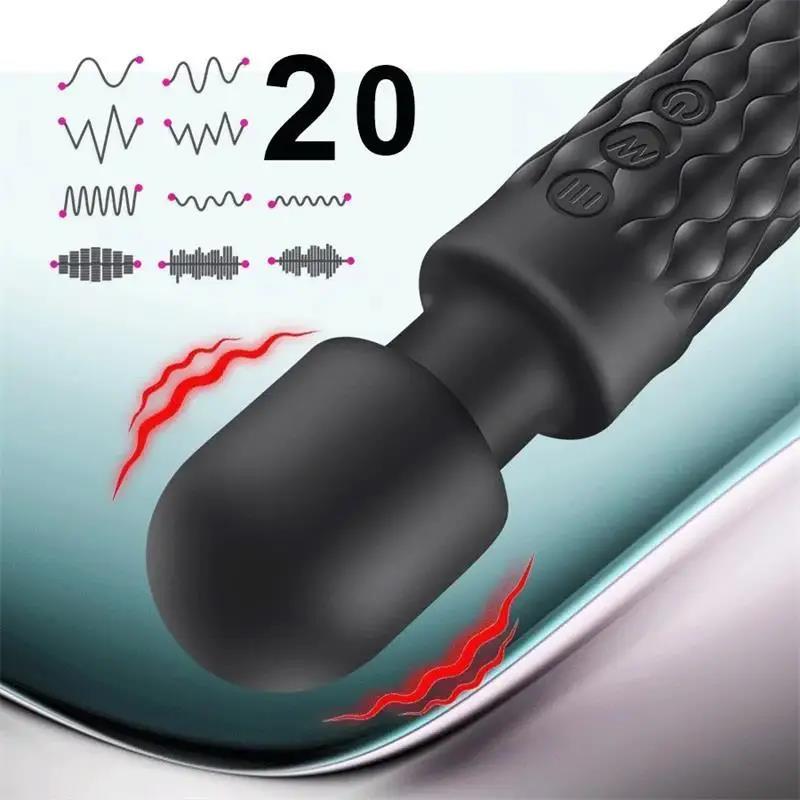 Powerful Magic Wand Vibrators For Women Clitoris Stimulator Sex Erotic Product Massager Clitoral G-spot Vibrator Sex Toys