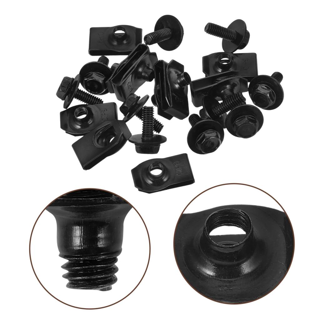 MOLUCKFU 20pcs Car Screw Fastener Hardware U Clip Clip Nut Body Panel Clip Nut