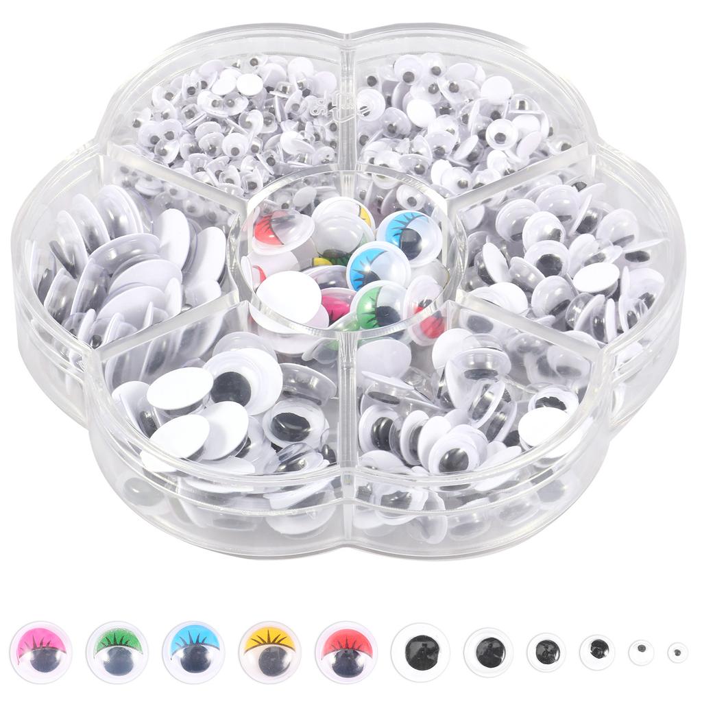 700/600Pcs Plastic Self-adhesive Wiggle Eyes for DIY Scrapbooking Decor Crafts Projects DIY Dolls Accessories Eyes Handmade Toys