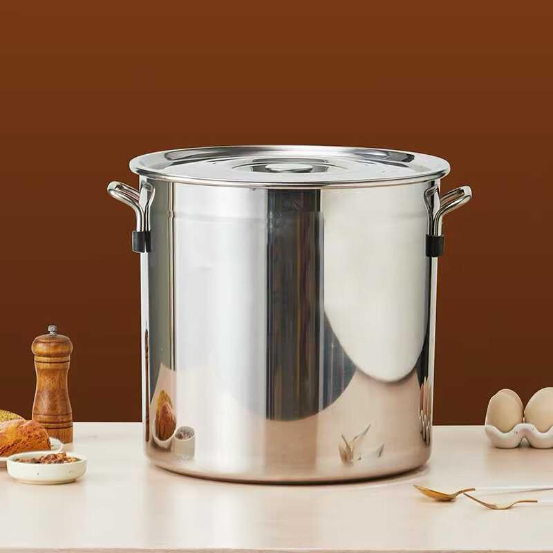 Lu Feng Lai Commercial Stainless Steel Stock Pot with Lid