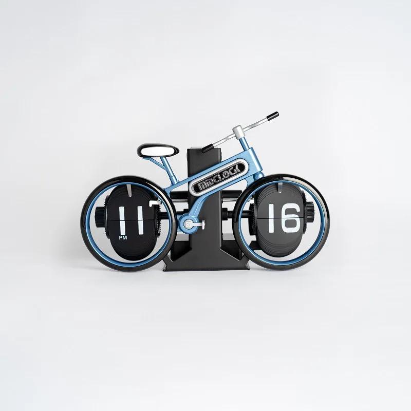 Personalized Bicycle Creative Bicycle Flip Clock Home Desktop Styling Flip Clock Fashion Decoration Gift Seat Clock