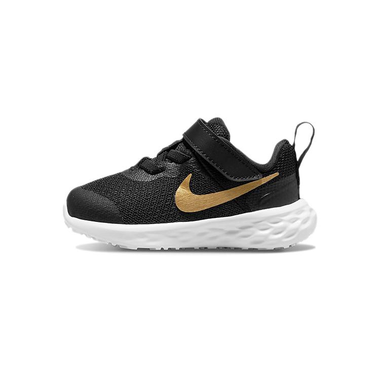 Nike Low top Toddler Shoes Black Gold Infant And Toddler DD1094-002 23.5
