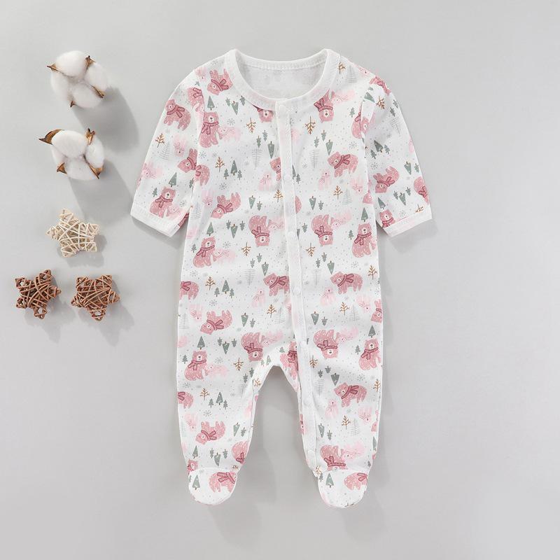 Pure Cotton Baby Jumpsuit: Newborn Romper for Spring, Autumn & Summer