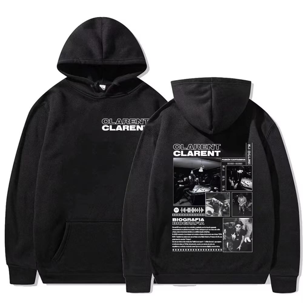 

Rapper Clarent Kp Album Tour Graphic Hoodie Men Women Gothic Hip Hop Streetwear Hoodies Casual Oversized Sweatshirts S