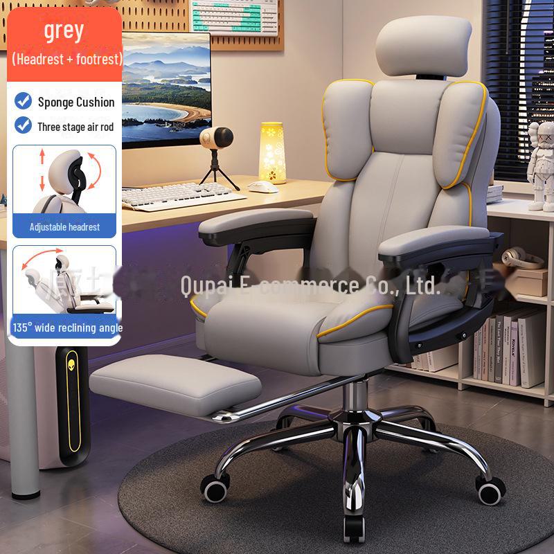 Ergonomic Gaming and Office Chair with Lumbar Support, Swivel Base, and Comfortable Backrest for Home or Dormitory Use.