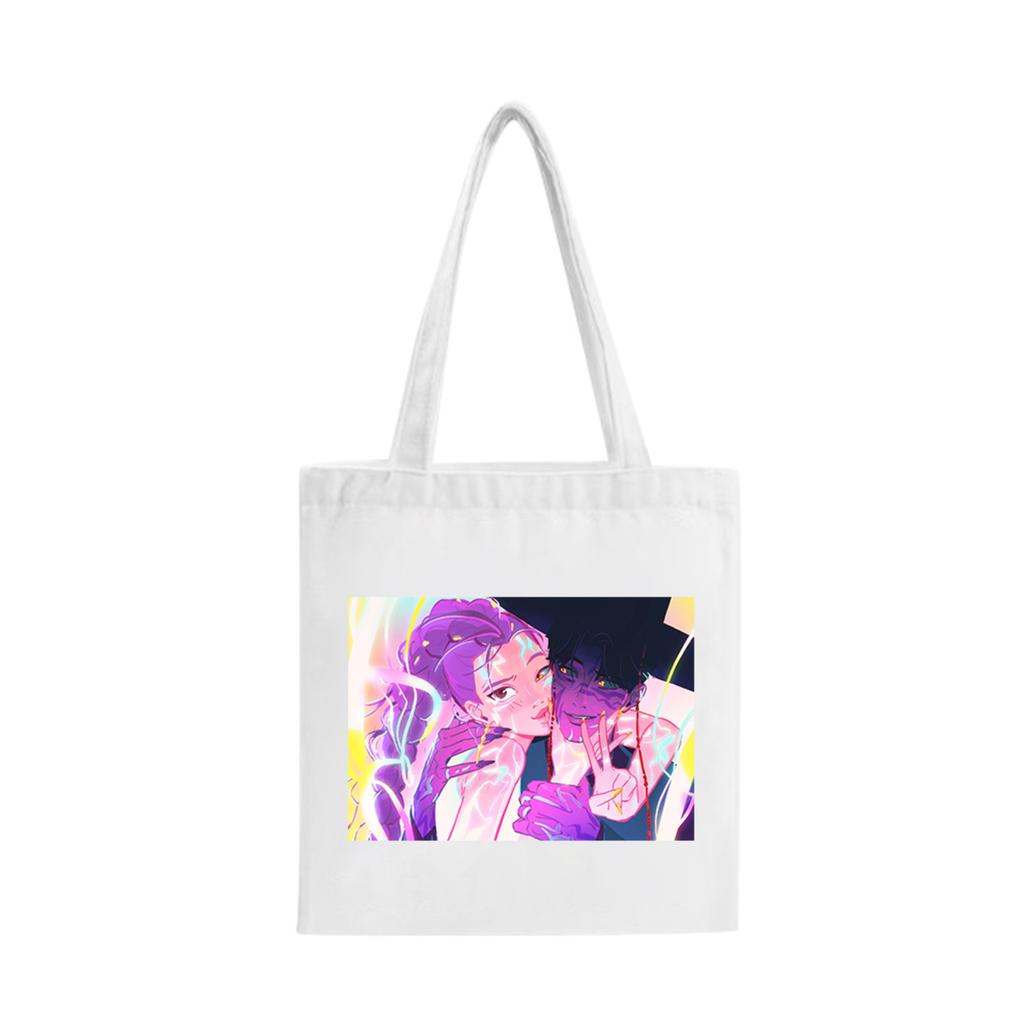 Girls Group Poster Printed Canvas Bag  Style Fan Support Zipper Handbag Women's Bag