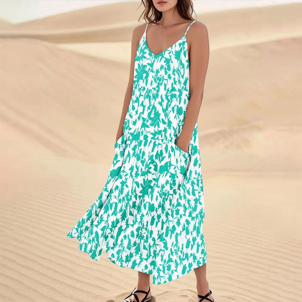 Women's Summer Dress Casual Loose Long Beach Vacation Dresses
