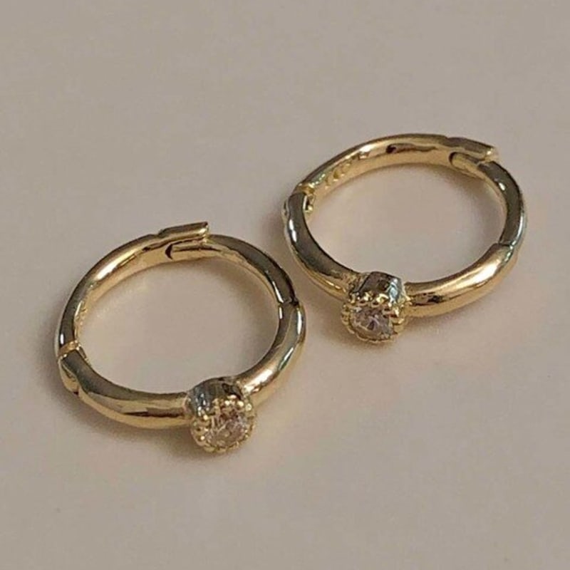 BettyU 14k guld one-touch örhängen