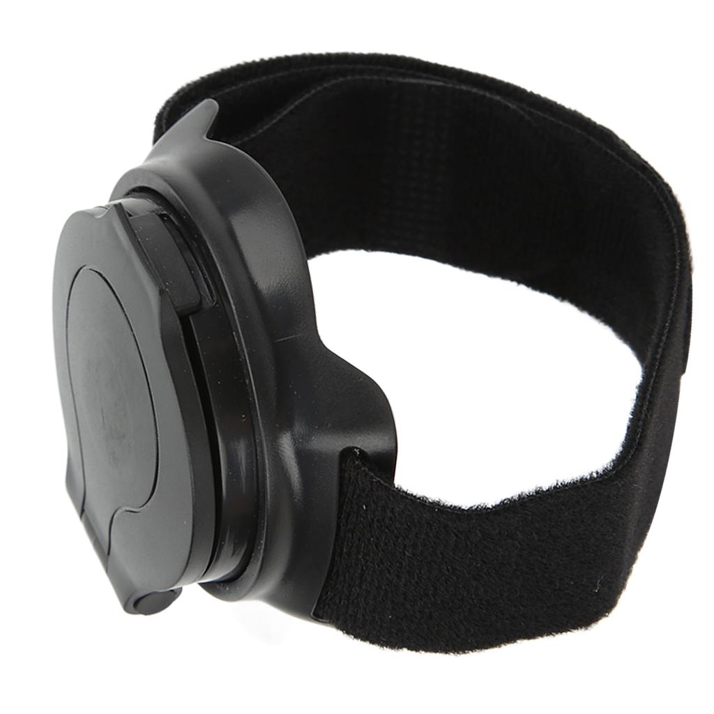 Bicycle Mirror Nylon Wrist Arm Strap Convex Design Black 5cm Diameter Bike Rearview Mirror for Motorcycles