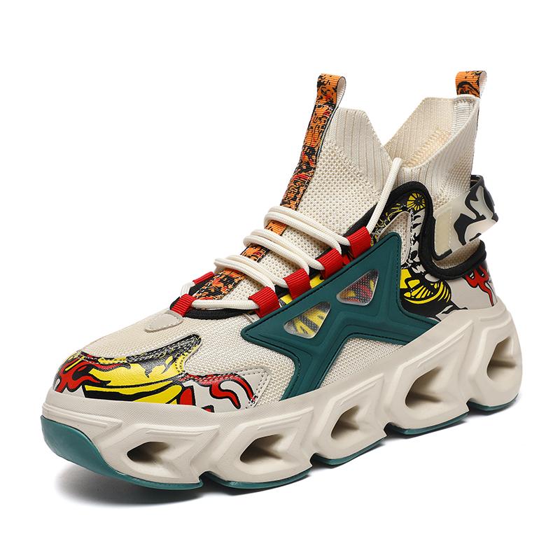 Four Season Men's Sports Shoes Trendy Casual Shoes Tennis Shoes Niche Design Versatile Training Shoe Running Plus Size Soft Sole