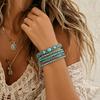 Turquoise Bohemian Multi-layer Adjustable Elastic Bracelet for Women