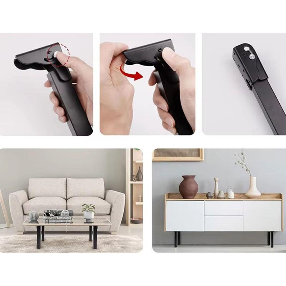 Metall Klappbare Tischbeine Füße Bett Sofa Stützbeine für Couch Schrank Nachttische Kleiderschrank