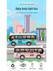 Children's Light & Sound Inertial Bus Toy with Opening Doors and Music