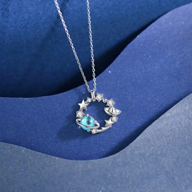 925 Sterling Silver Zircon Pendant Necklace Necklace Women Fashion Jewelry