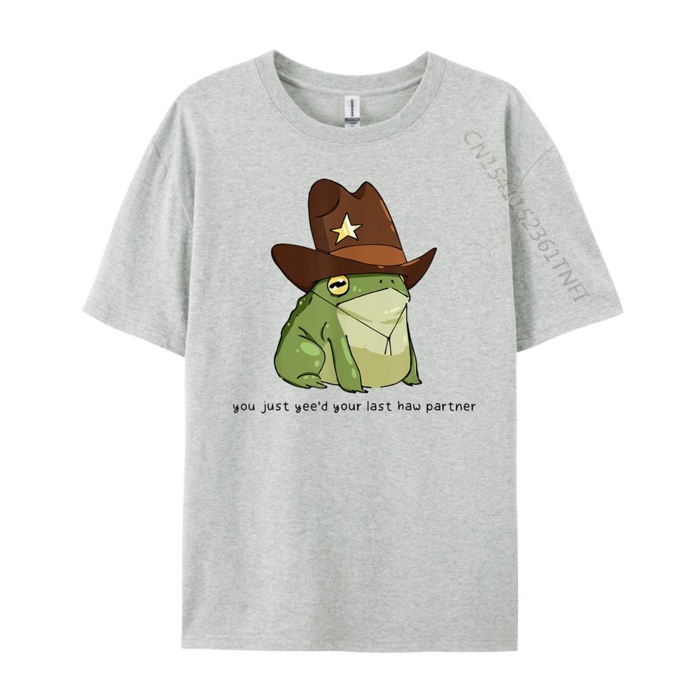 Funny You Just Yeed Your Last Haw Partner Cowboy Frog Meme 3XL Men Clothing Graphic T Shirts T Shirts Chinese Style