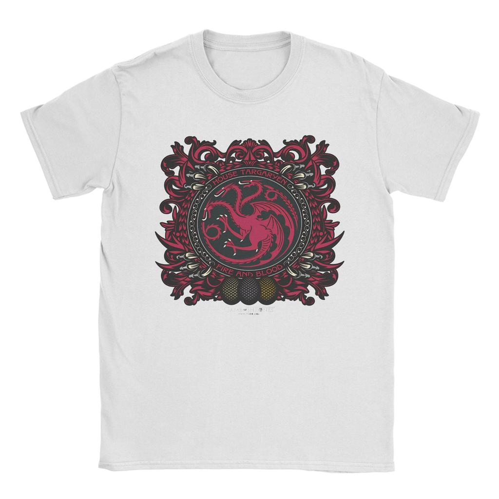 Game of Thrones House Targaryen Sigil TShirt Summer  Cotton TShirts For Men Trendy Cool Design Tshirt ShortSleeve Y2K Top Tees