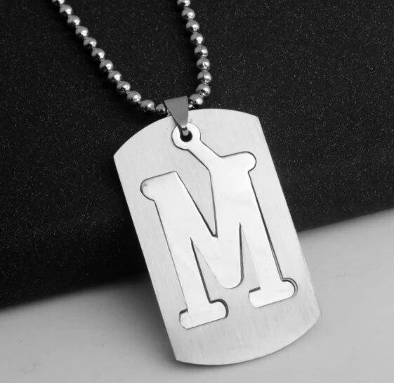 NOVÝ Creative DIY Dvoupatrový náhrdelník z nerezové oceli AZ Letters Double Deck Necklace Party Gift Šperky