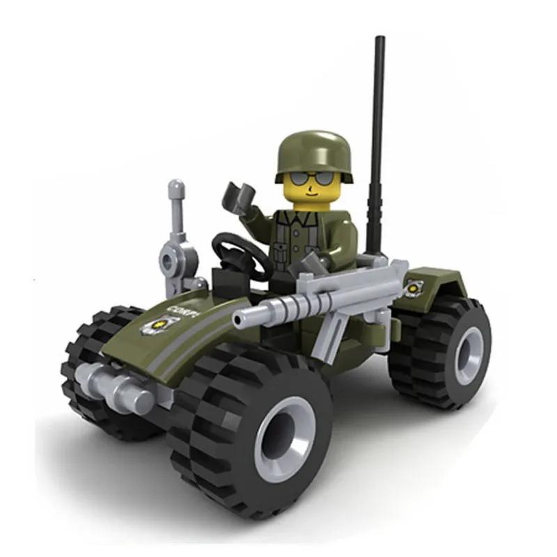 City Patrol Police Motorcycle Car Pursuit Prisoners Model Building Blocks Enlighten Action Figure Toys For Children